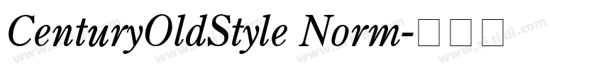 CenturyOldStyle Norm字体转换